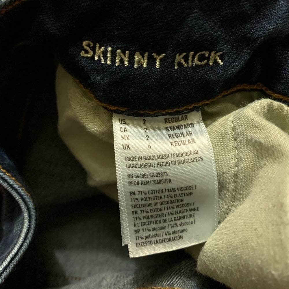 American Eagle Jeans, Skinny Kick, Size 2 Regular - Picture 4 of 4